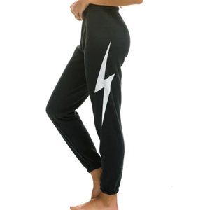 AVIATOR NATION SWEATPANTS - BOLT DESIGN - CHARCOAL - MEDIUM - NWT! SURF, BEACH